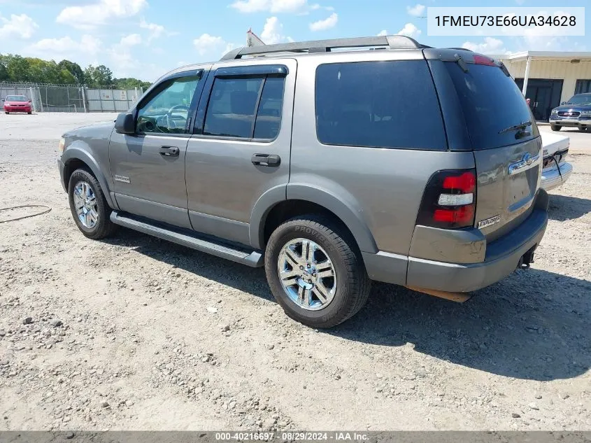 2006 Ford Explorer Xlt VIN: 1FMEU73E66UA34628 Lot: 40216697