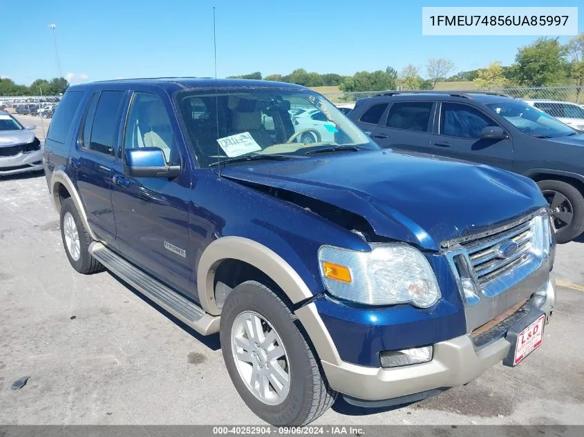 2006 Ford Explorer Eddie Bauer VIN: 1FMEU74856UA85997 Lot: 40252904