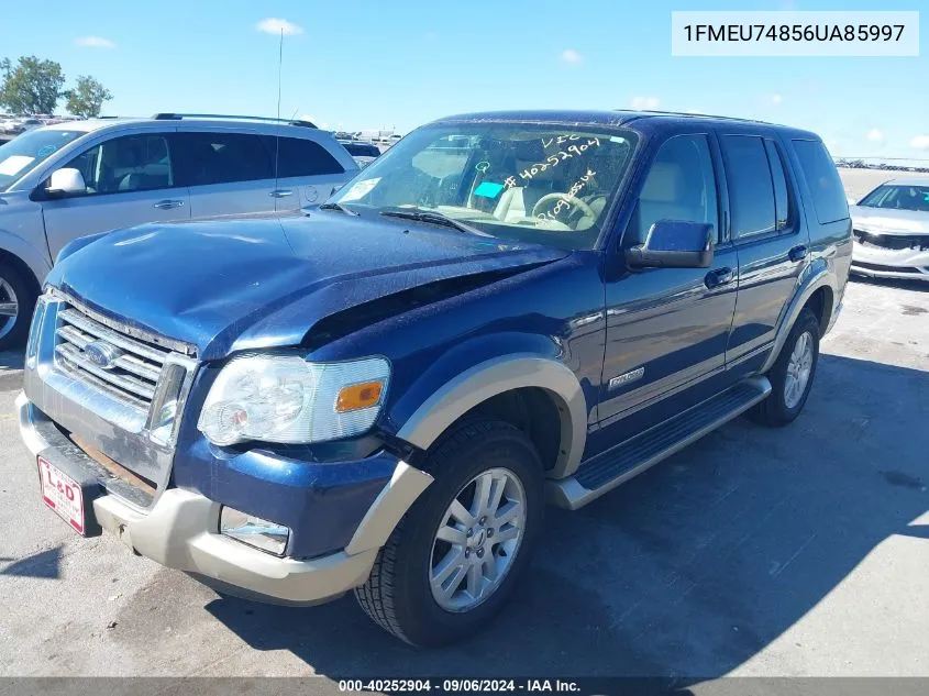 2006 Ford Explorer Eddie Bauer VIN: 1FMEU74856UA85997 Lot: 40252904