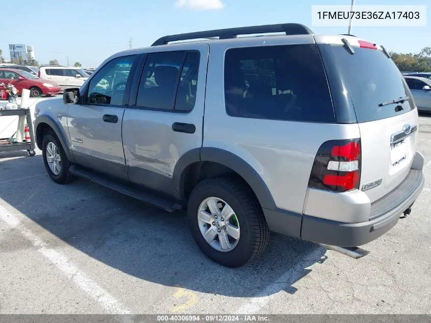 1FMEU73E36ZA17403 2006 Ford Explorer Xlt