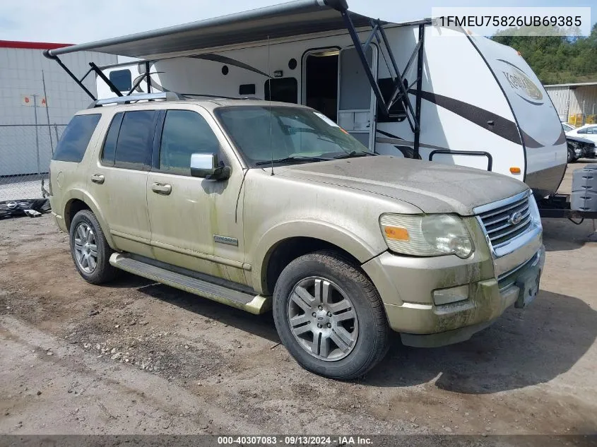 2006 Ford Explorer Limited VIN: 1FMEU75826UB69385 Lot: 40307083