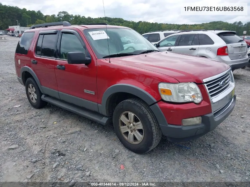 2006 Ford Explorer Xlt VIN: 1FMEU73E16UB63568 Lot: 40344614