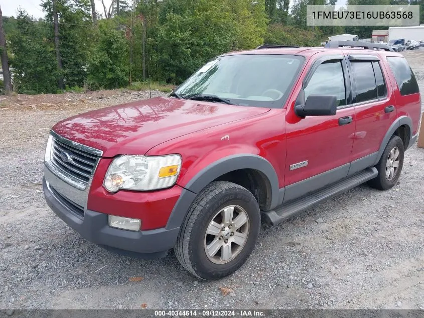 2006 Ford Explorer Xlt VIN: 1FMEU73E16UB63568 Lot: 40344614