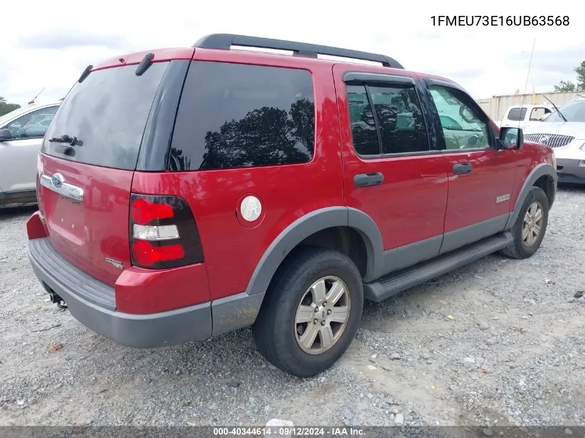 2006 Ford Explorer Xlt VIN: 1FMEU73E16UB63568 Lot: 40344614