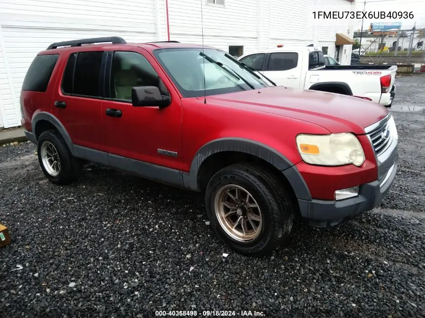 2006 Ford Explorer Xlt VIN: 1FMEU73EX6UB40936 Lot: 40358498