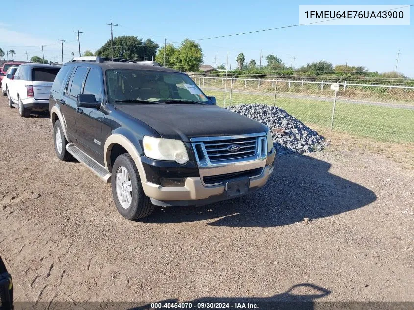 2006 Ford Explorer Eddie Bauer VIN: 1FMEU64E76UA43900 Lot: 40454070