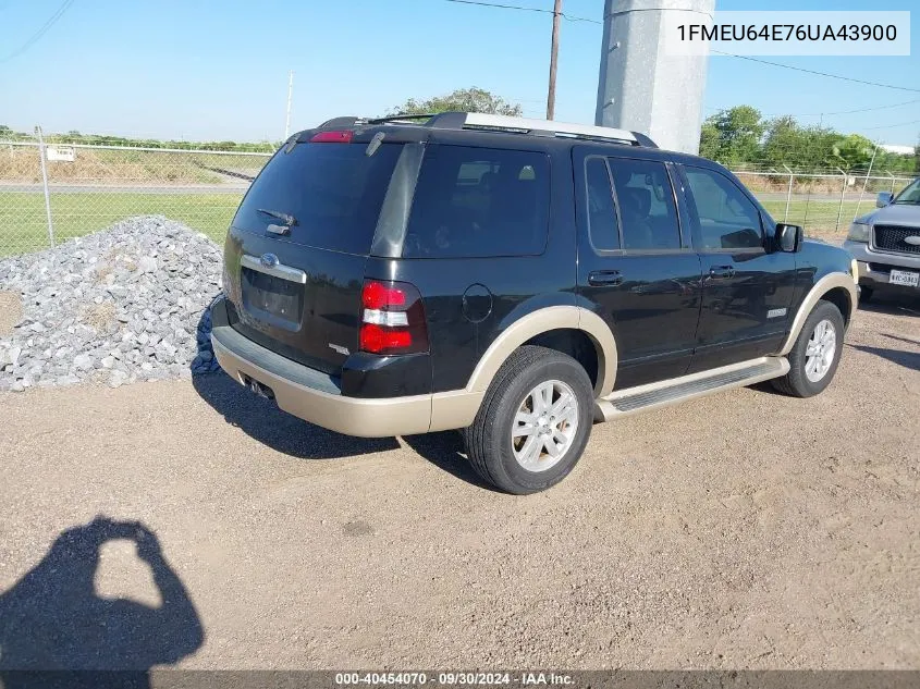 1FMEU64E76UA43900 2006 Ford Explorer Eddie Bauer