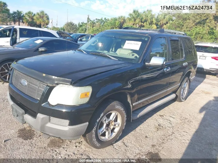 2006 Ford Explorer Xls VIN: 1FMEU62E16ZA24734 Lot: 40463606