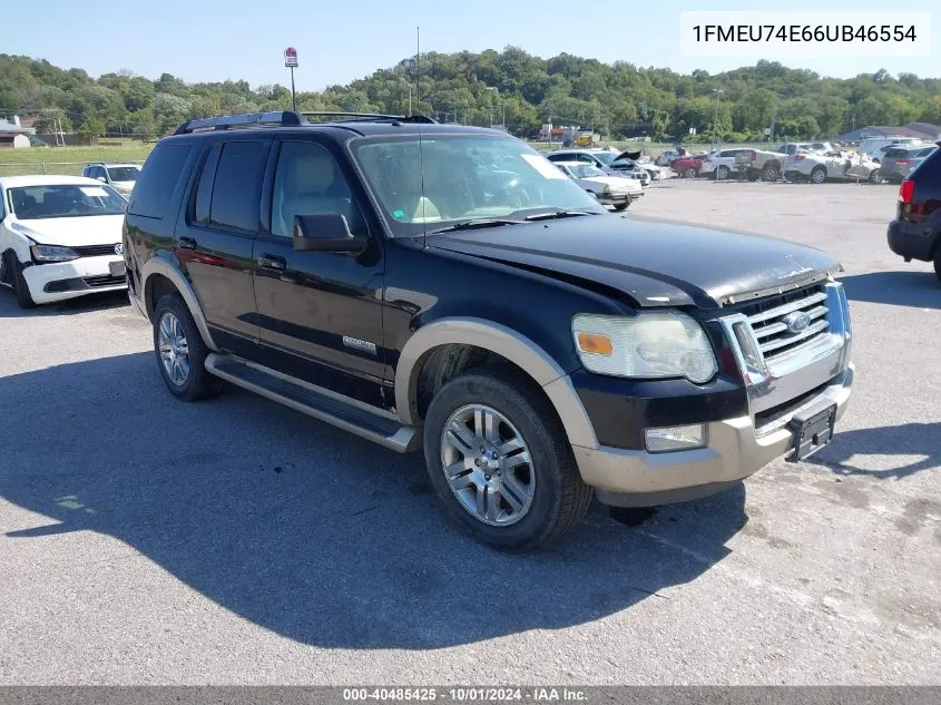 2006 Ford Explorer Eddie Bauer VIN: 1FMEU74E66UB46554 Lot: 40485425