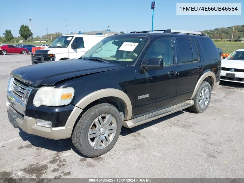 2006 Ford Explorer Eddie Bauer VIN: 1FMEU74E66UB46554 Lot: 40485425