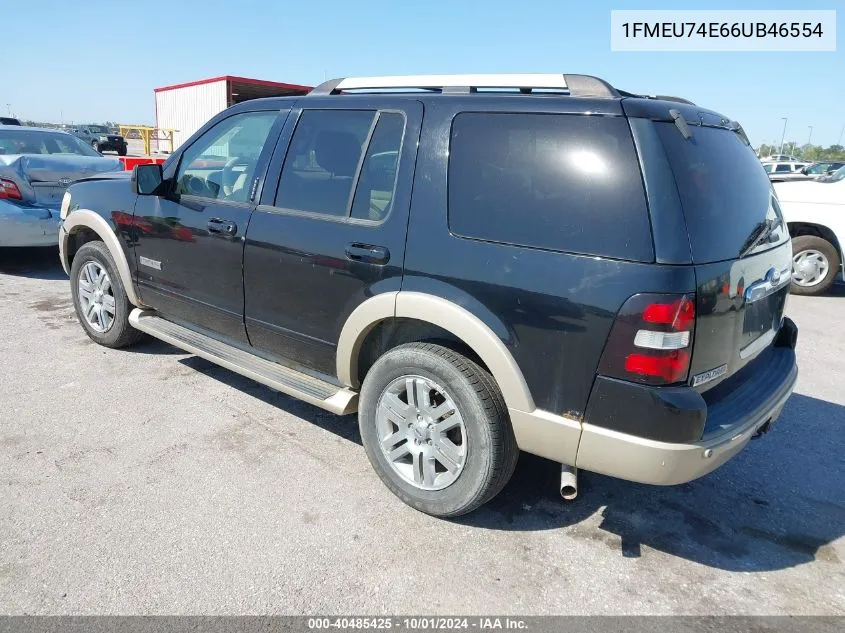 2006 Ford Explorer Eddie Bauer VIN: 1FMEU74E66UB46554 Lot: 40485425