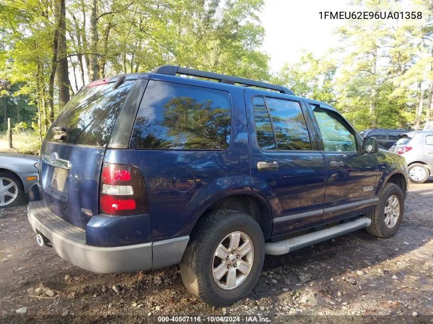 2006 Ford Explorer Xls VIN: 1FMEU62E96UA01358 Lot: 40507116