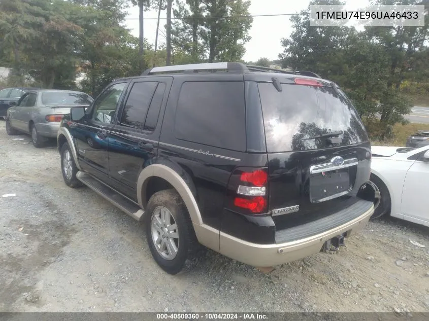 2006 Ford Explorer Eddie Bauer VIN: 1FMEU74E96UA46433 Lot: 40509360