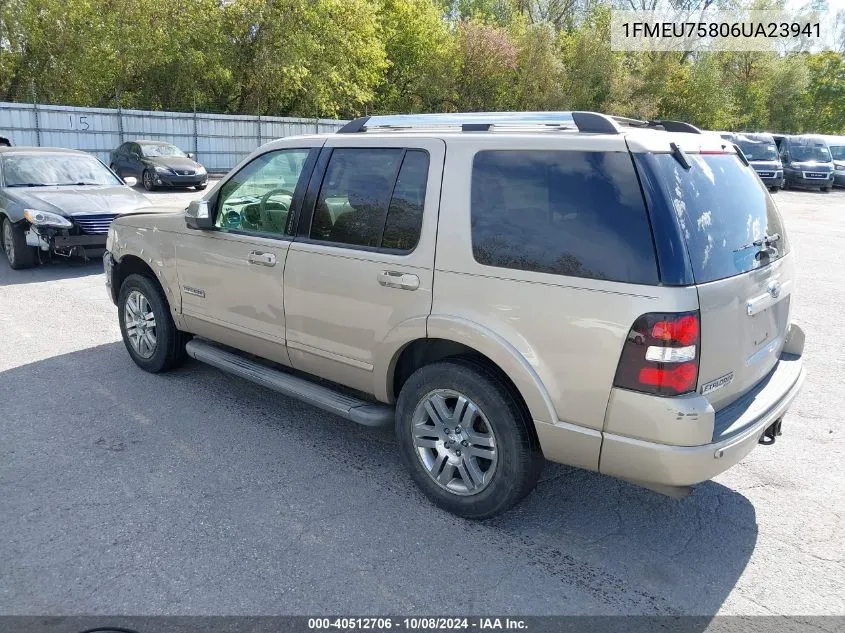 2006 Ford Explorer Limited VIN: 1FMEU75806UA23941 Lot: 40512706