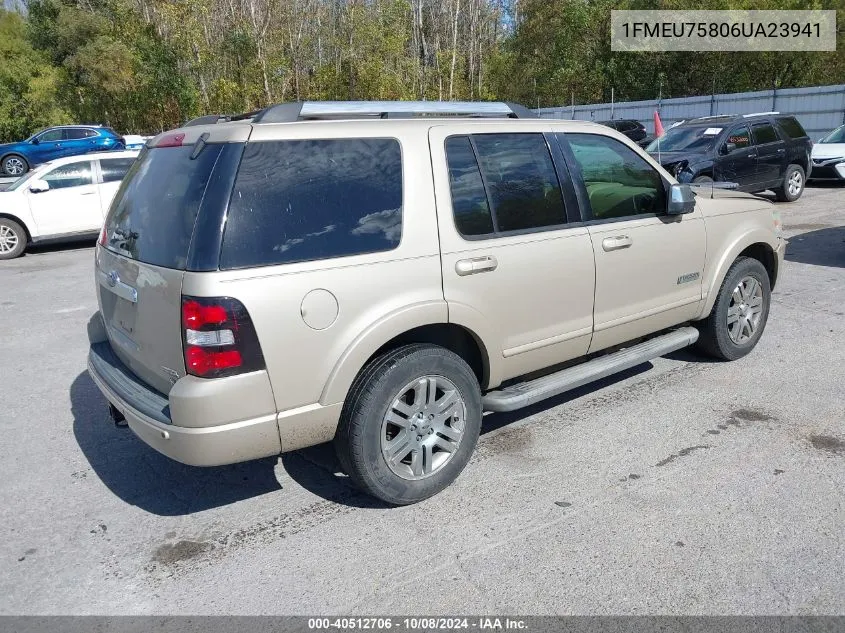 2006 Ford Explorer Limited VIN: 1FMEU75806UA23941 Lot: 40512706