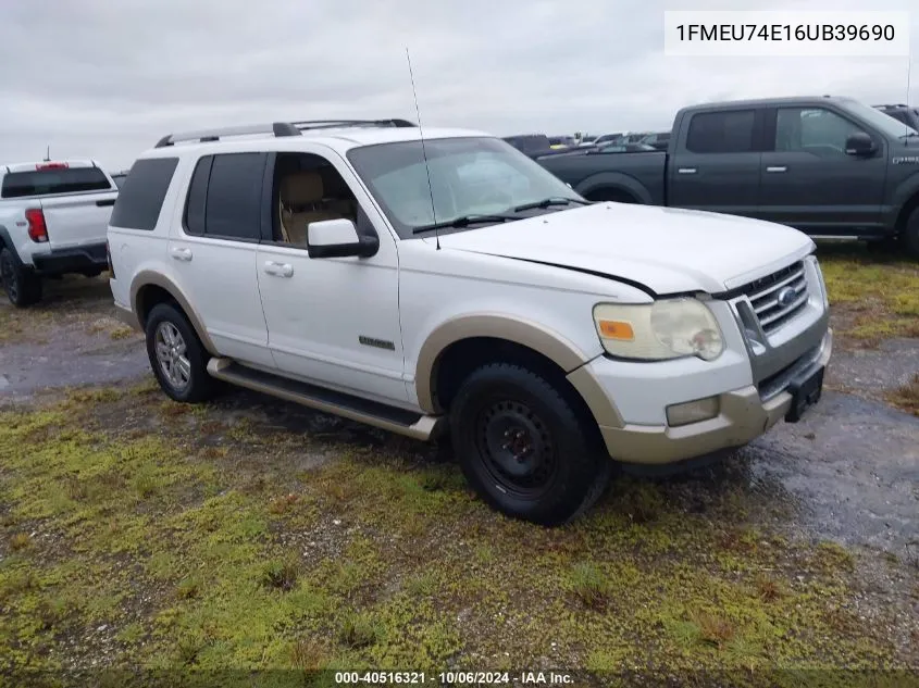 2006 Ford Explorer Eddie Bauer VIN: 1FMEU74E16UB39690 Lot: 40516321