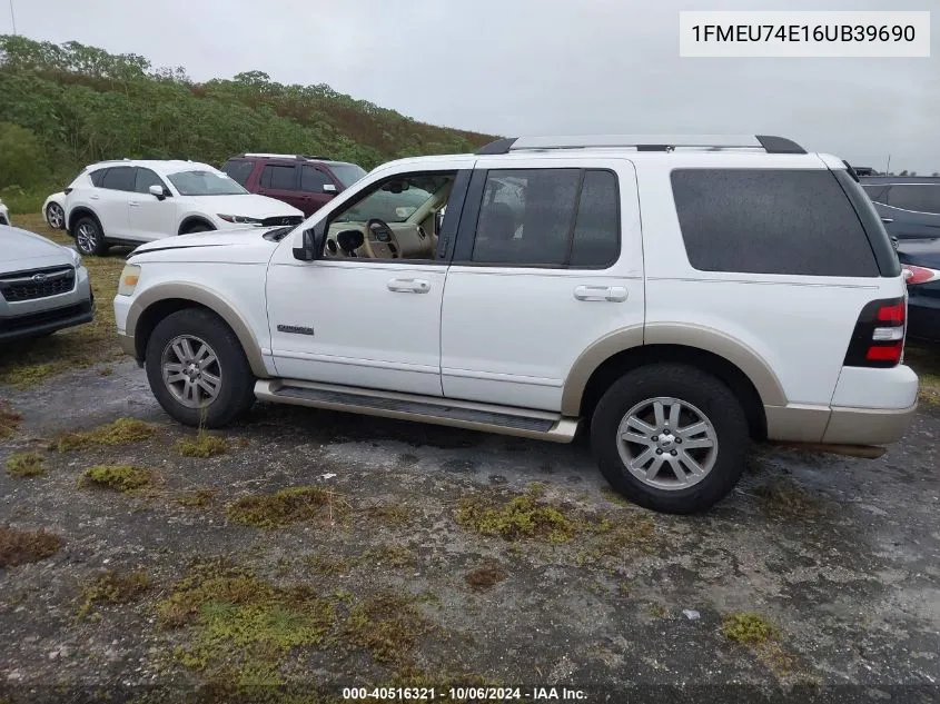 2006 Ford Explorer Eddie Bauer VIN: 1FMEU74E16UB39690 Lot: 40516321