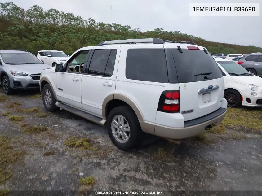 2006 Ford Explorer Eddie Bauer VIN: 1FMEU74E16UB39690 Lot: 40516321