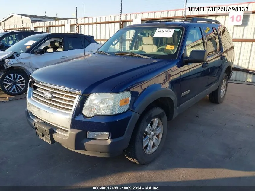 2006 Ford Explorer Xlt VIN: 1FMEU73E26UA98133 Lot: 40517439