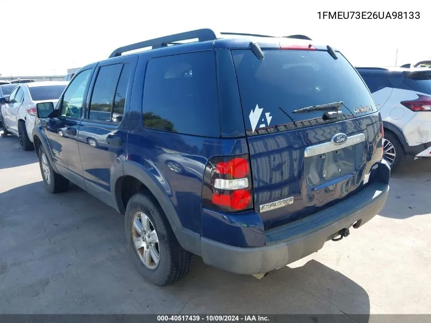 2006 Ford Explorer Xlt VIN: 1FMEU73E26UA98133 Lot: 40517439