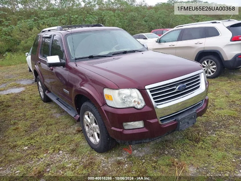 2006 Ford Explorer Limited VIN: 1FMEU65E26UA00368 Lot: 40518288