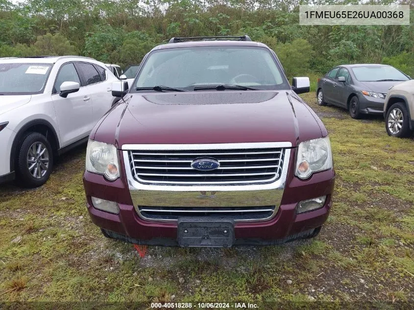 2006 Ford Explorer Limited VIN: 1FMEU65E26UA00368 Lot: 40518288