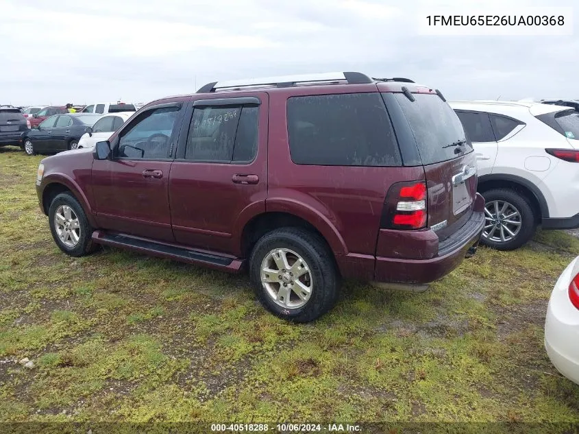 2006 Ford Explorer Limited VIN: 1FMEU65E26UA00368 Lot: 40518288