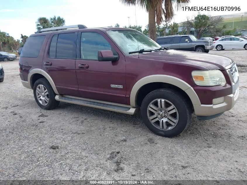 2006 Ford Explorer Eddie Bauer VIN: 1FMEU64E16UB70996 Lot: 40523991