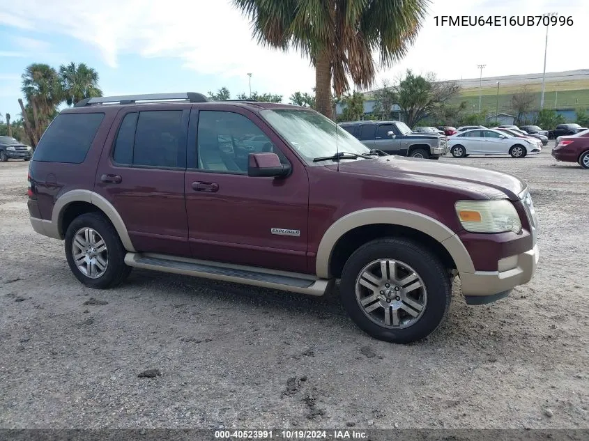 2006 Ford Explorer Eddie Bauer VIN: 1FMEU64E16UB70996 Lot: 40523991