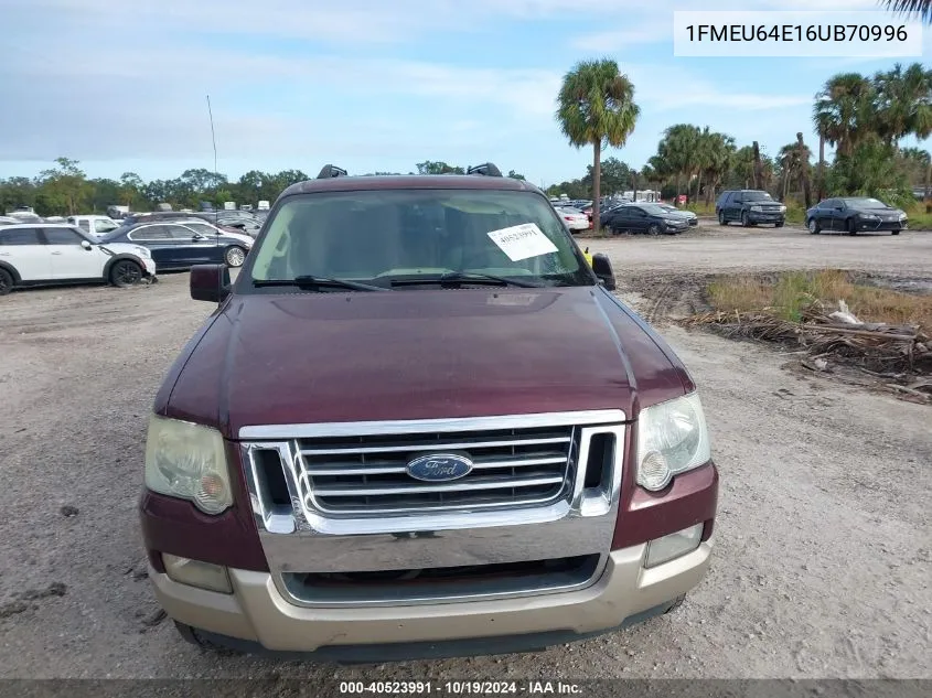 2006 Ford Explorer Eddie Bauer VIN: 1FMEU64E16UB70996 Lot: 40523991