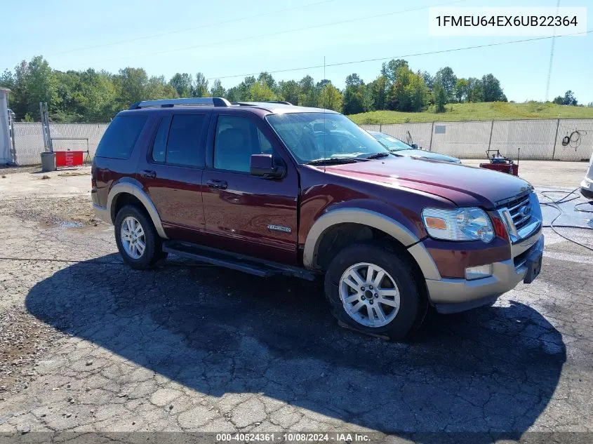 2006 Ford Explorer Eddie Bauer VIN: 1FMEU64EX6UB22364 Lot: 40524361