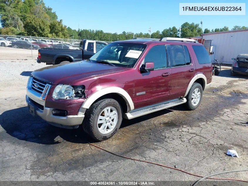 2006 Ford Explorer Eddie Bauer VIN: 1FMEU64EX6UB22364 Lot: 40524361