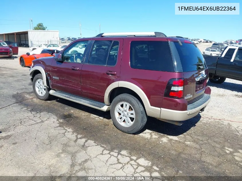 2006 Ford Explorer Eddie Bauer VIN: 1FMEU64EX6UB22364 Lot: 40524361