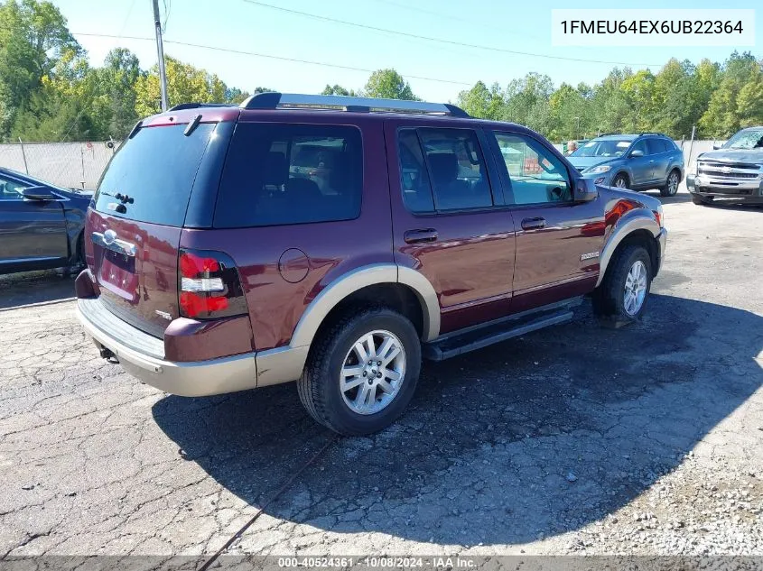 2006 Ford Explorer Eddie Bauer VIN: 1FMEU64EX6UB22364 Lot: 40524361