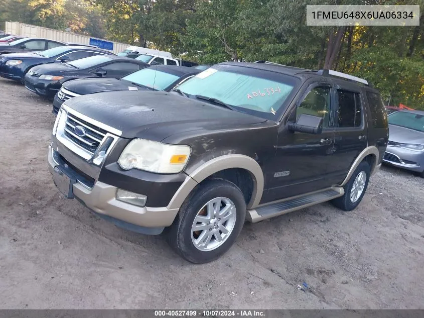 2006 Ford Explorer Eddie Bauer VIN: 1FMEU648X6UA06334 Lot: 40527499