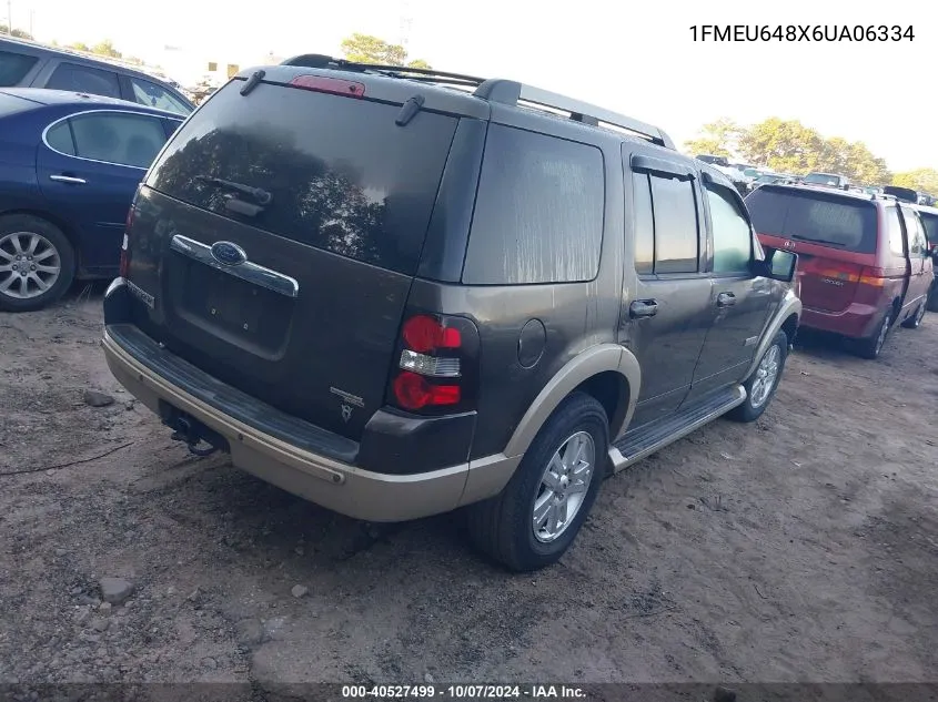 2006 Ford Explorer Eddie Bauer VIN: 1FMEU648X6UA06334 Lot: 40527499