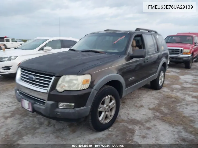 2006 Ford Explorer Xlt VIN: 1FMEU63E76UA29139 Lot: 40539780