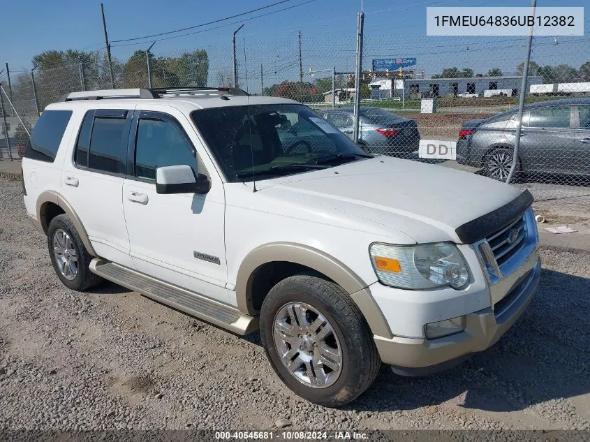 2006 Ford Explorer Eddie Bauer VIN: 1FMEU64836UB12382 Lot: 40545681