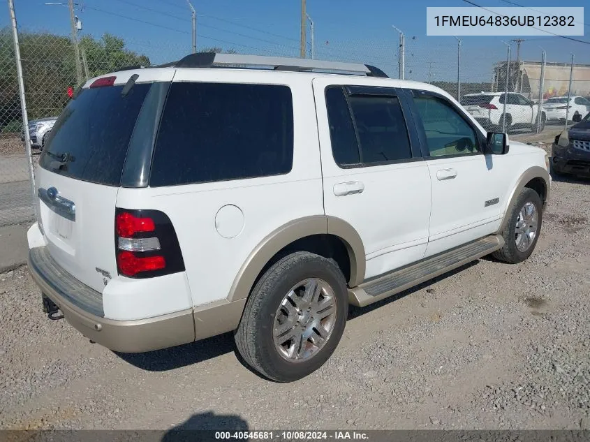 2006 Ford Explorer Eddie Bauer VIN: 1FMEU64836UB12382 Lot: 40545681