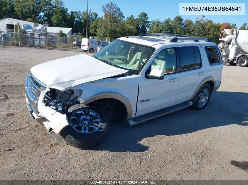 2006 Ford Explorer Eddie Bauer VIN: 1FMEU74E36UB64641 Lot: 40546214