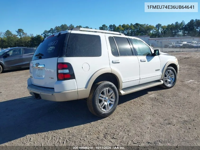 2006 Ford Explorer Eddie Bauer VIN: 1FMEU74E36UB64641 Lot: 40546214