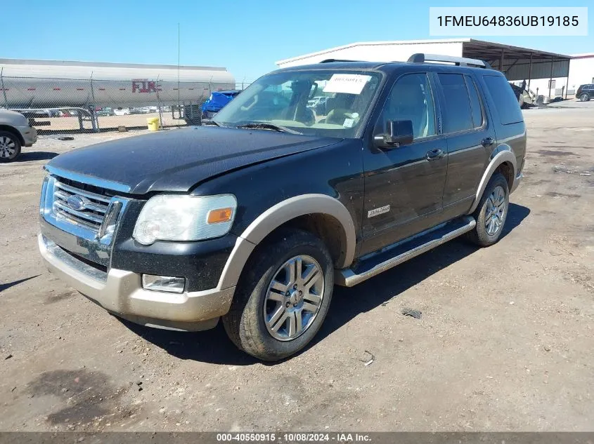 2006 Ford Explorer Eddie Bauer VIN: 1FMEU64836UB19185 Lot: 40550915