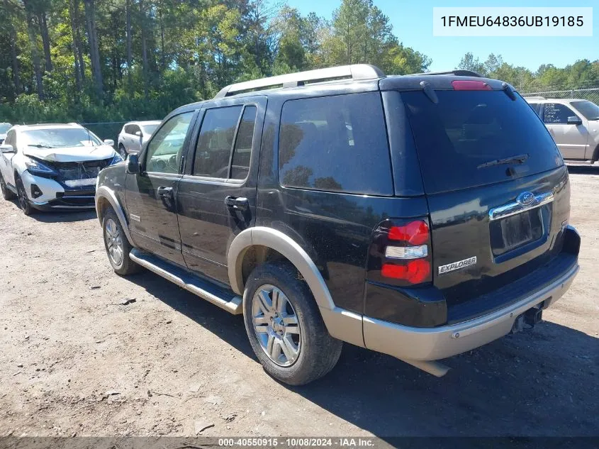 2006 Ford Explorer Eddie Bauer VIN: 1FMEU64836UB19185 Lot: 40550915