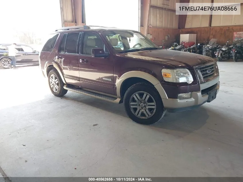 2006 Ford Explorer Eddie Bauer VIN: 1FMEU74E76UA08666 Lot: 40562655