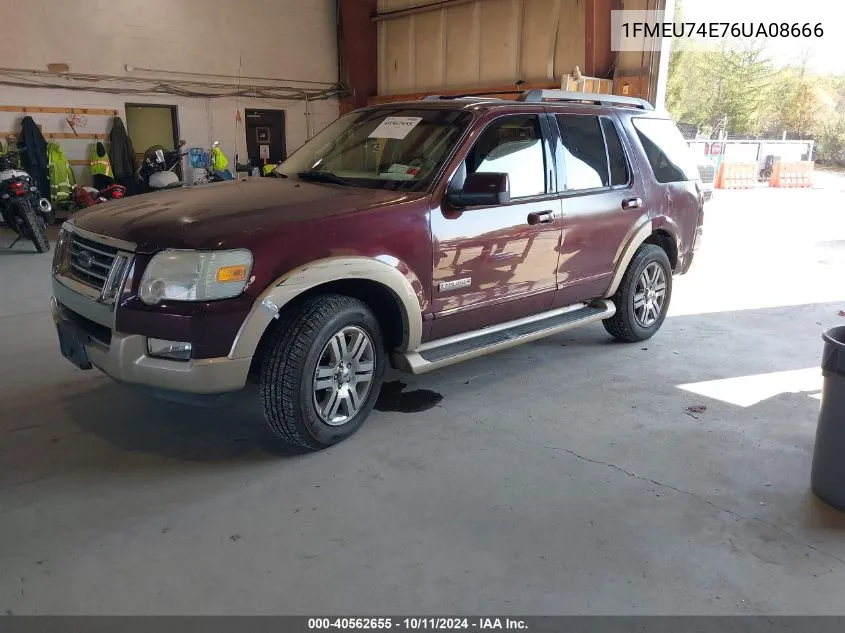 2006 Ford Explorer Eddie Bauer VIN: 1FMEU74E76UA08666 Lot: 40562655