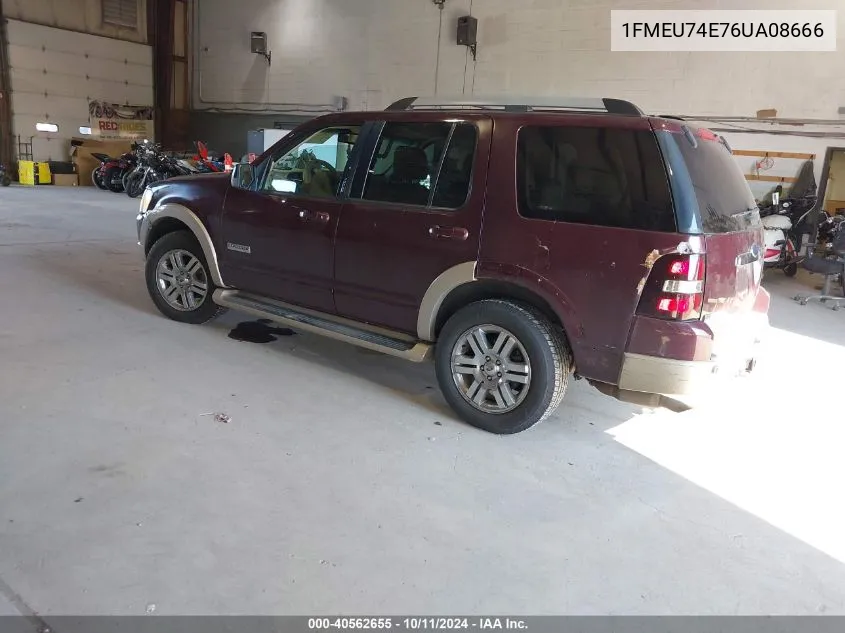 2006 Ford Explorer Eddie Bauer VIN: 1FMEU74E76UA08666 Lot: 40562655