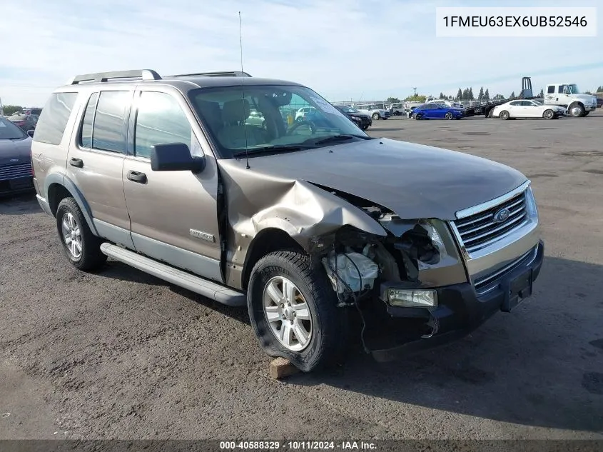 2006 Ford Explorer Xlt VIN: 1FMEU63EX6UB52546 Lot: 40588329