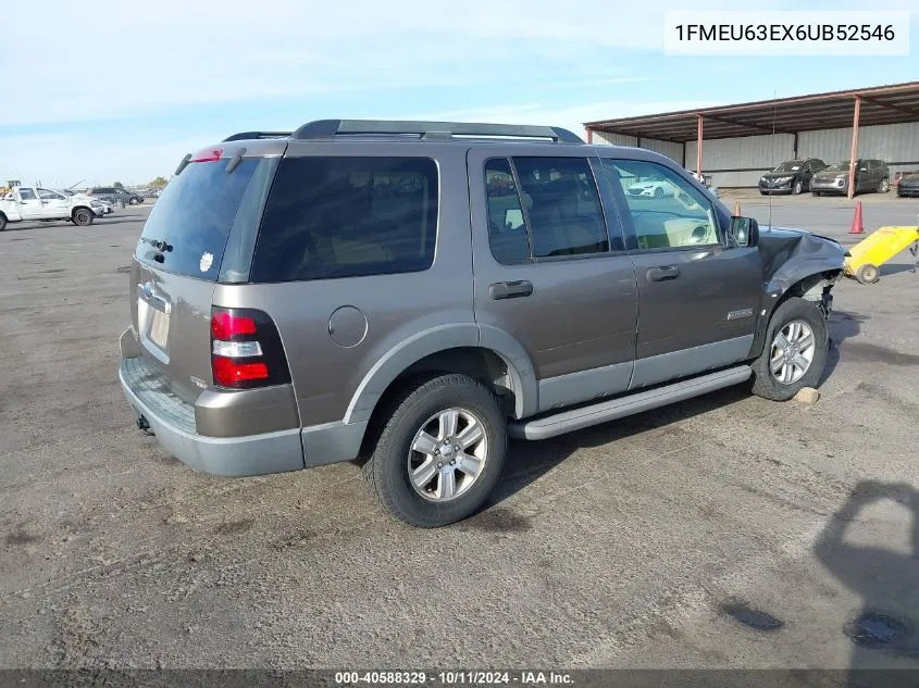 2006 Ford Explorer Xlt VIN: 1FMEU63EX6UB52546 Lot: 40588329