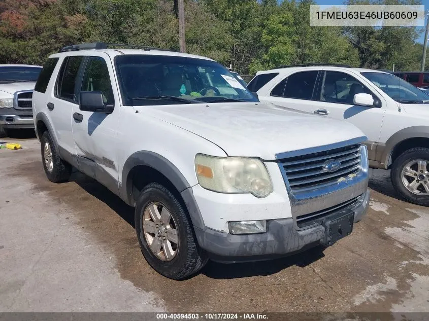 2006 Ford Explorer Xlt VIN: 1FMEU63E46UB60609 Lot: 40594503