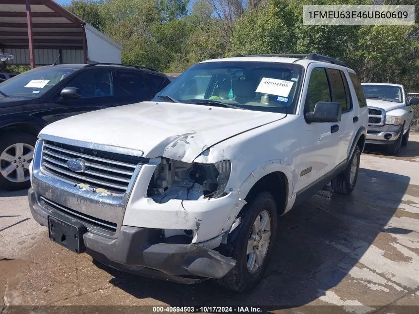 2006 Ford Explorer Xlt VIN: 1FMEU63E46UB60609 Lot: 40594503